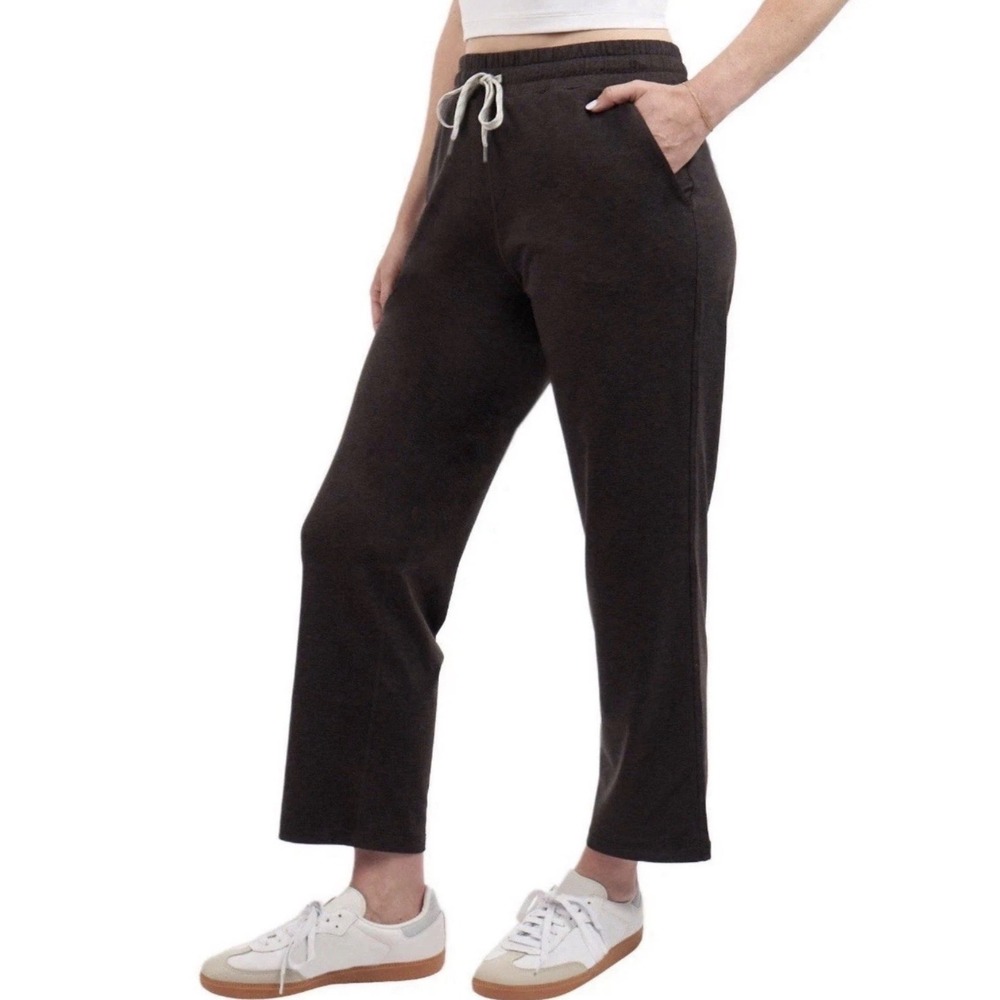 Kirkland Signature Ladies Lightweight Crop Pant XXL Gray Heathered Joggers NWT